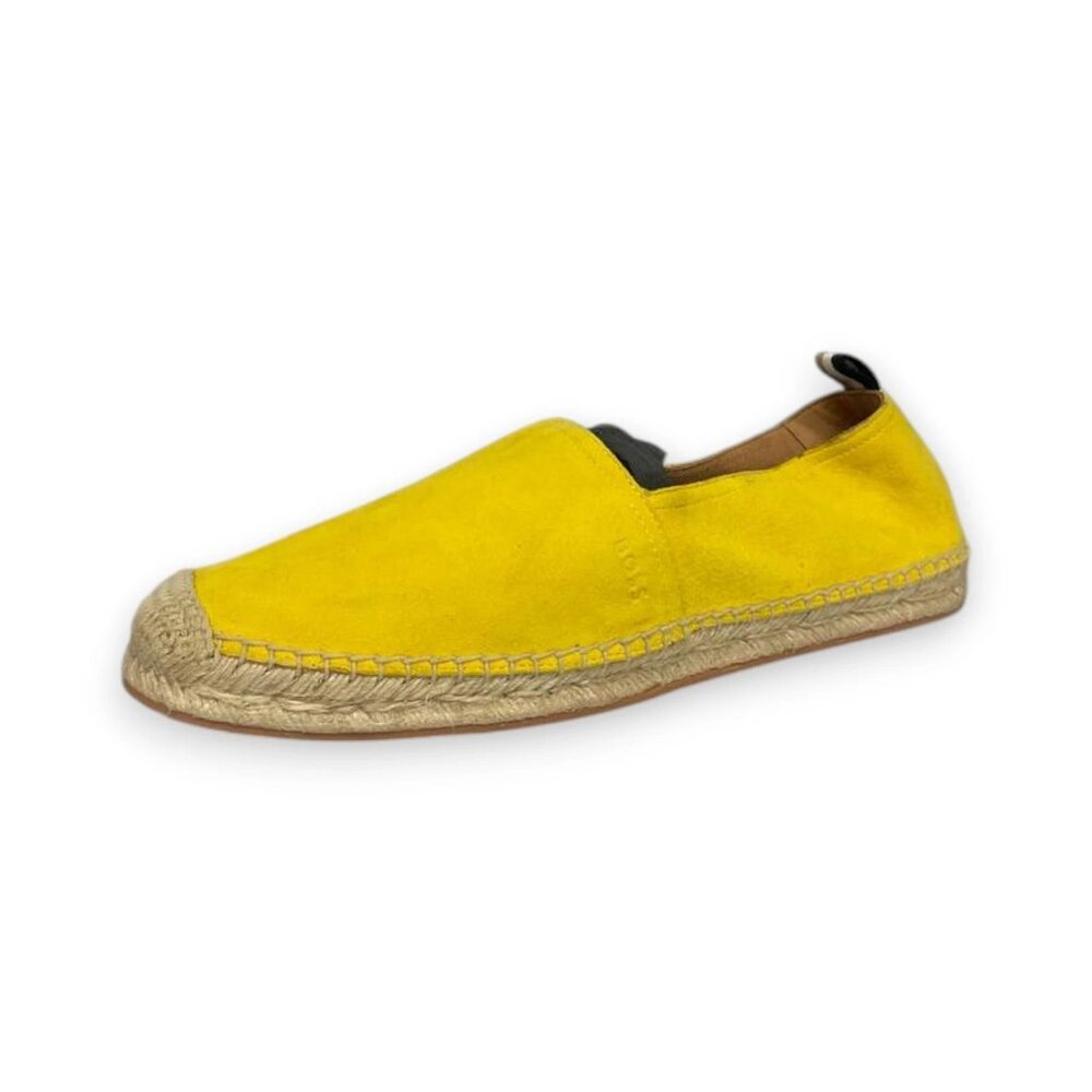HUGO BOSS Men's Slip-on Shoes Yellow Suede Loafers Casual Size 9 EU 42